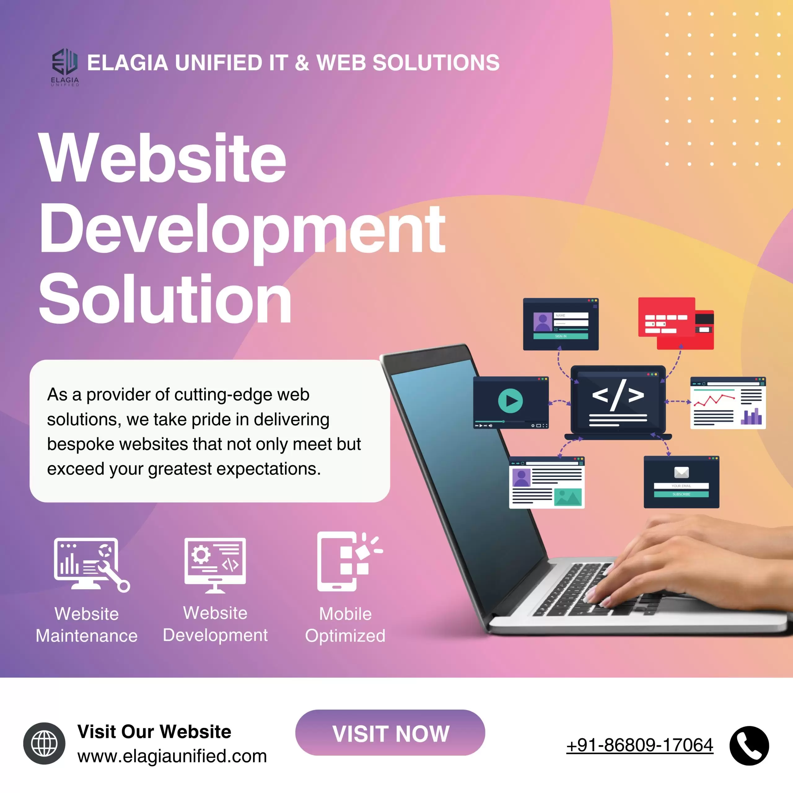 Purple and Yellow Modern Website Development Solution Instagram Post Purple and Yellow Modern Website Development Solution Instagram Post