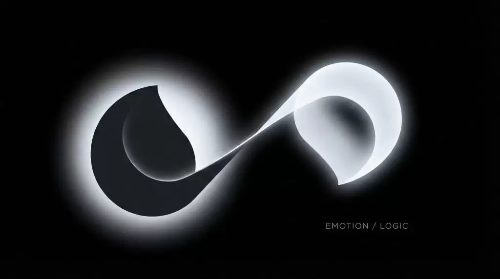 Abstract composition showing balance of light and shadow